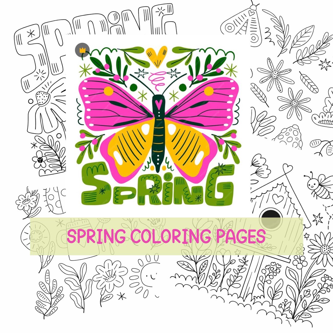 Spring Coloring Pages Printable Complex Spring Coloring Pages Printable, Download Digital Coloring Pages ...