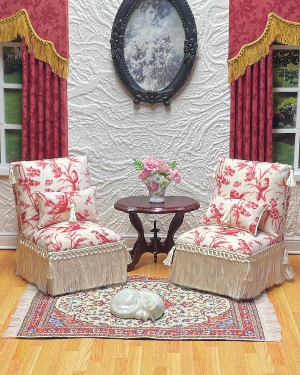 Victorian red chair - Etsy 日本