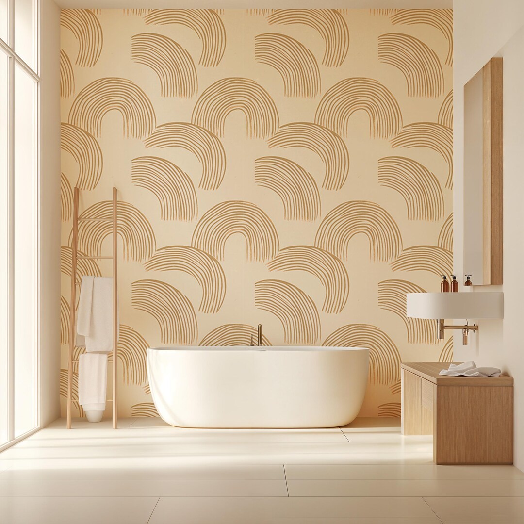 Buy Boho Geometric Wallpaper Abstract Wall Paper Peel and Stick