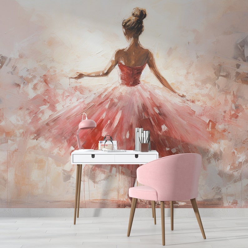 Handcrafted Ballerina Wallpaper for Chic Decor