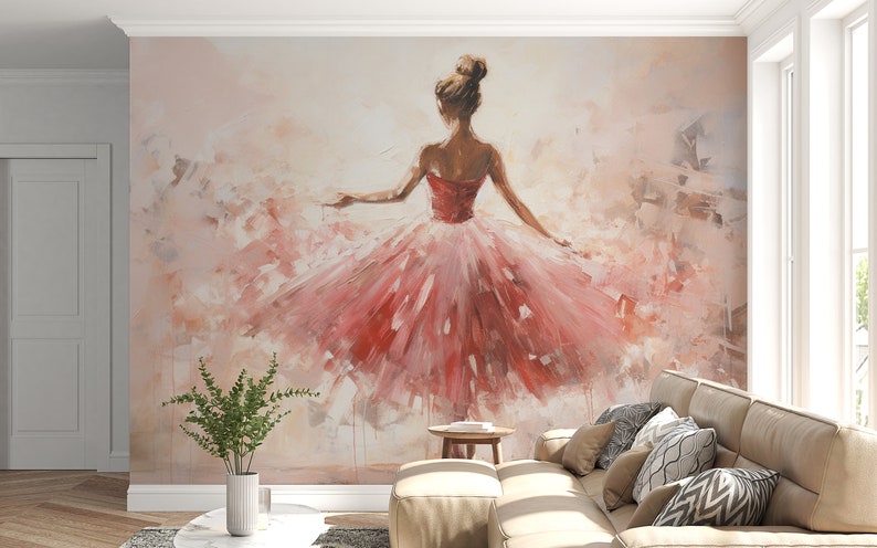 Swift Room Transformation with Ballerina Wallpaper