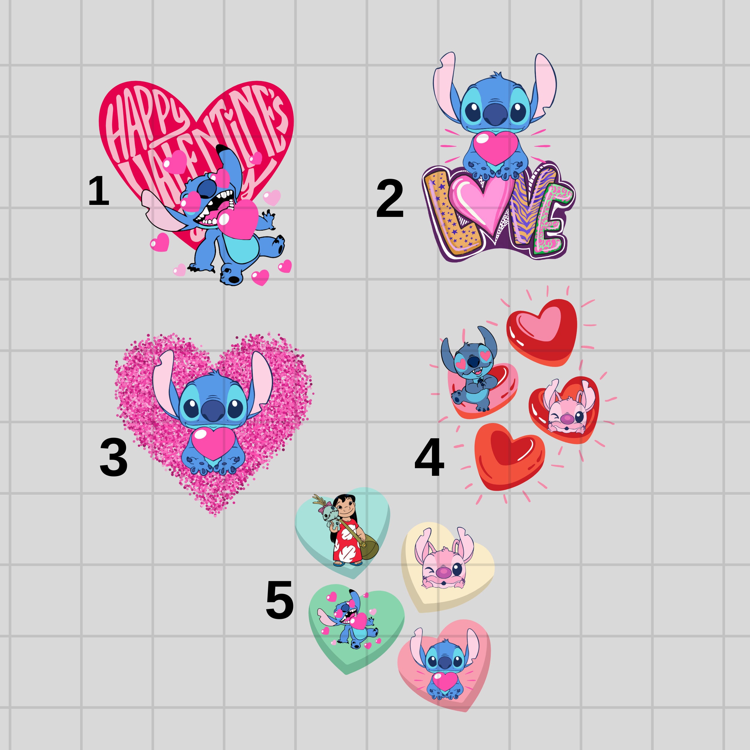 Stitch Valentine Png Bundle Valentine Lilo Stitch Png Valentine