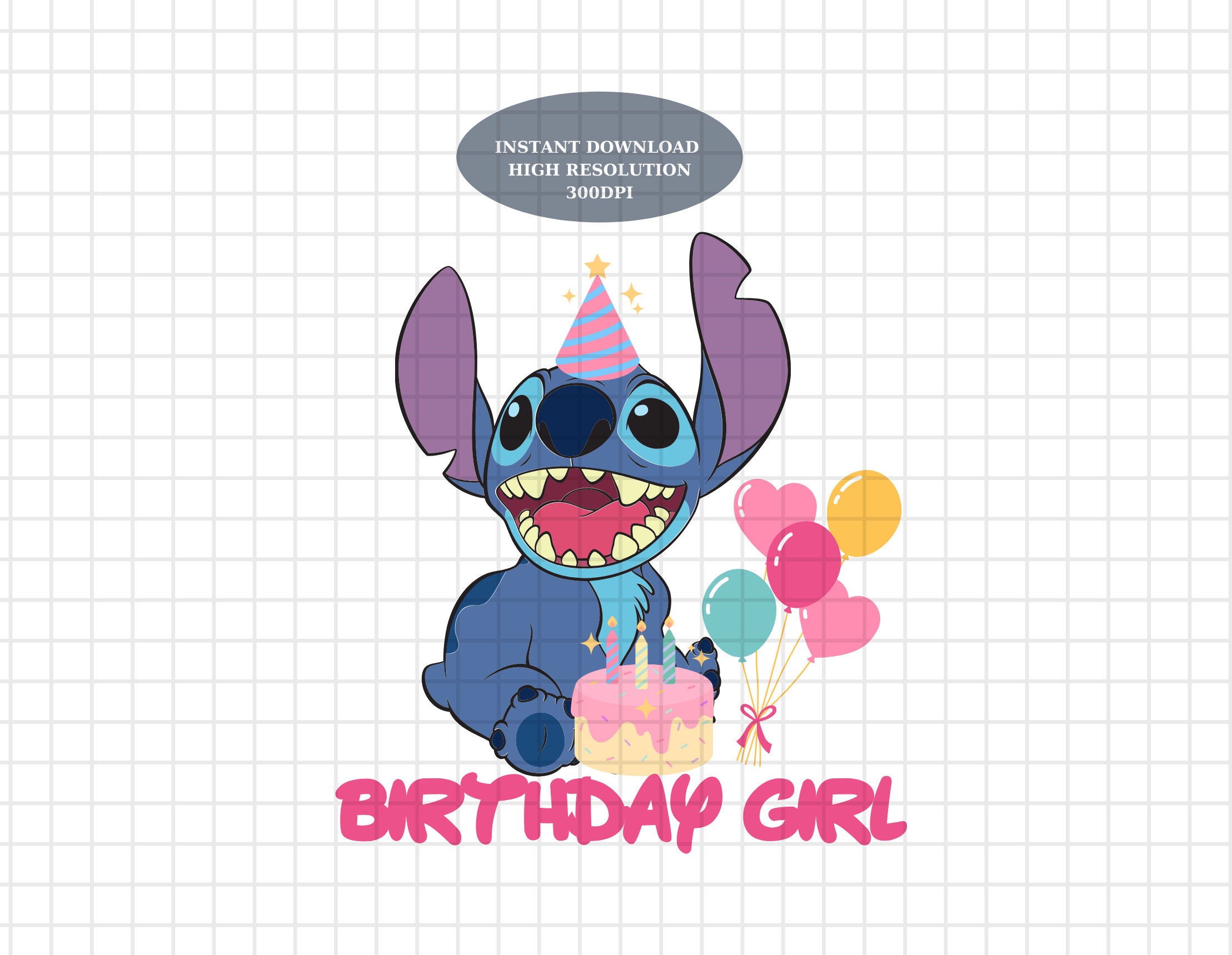Stitch Birthday Png, Birthday Girl Png, Family Matching Birthday Png