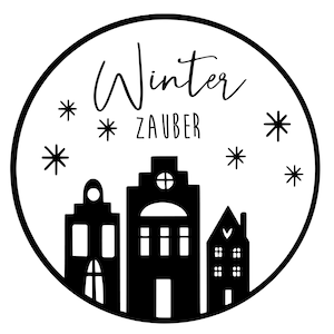 Winter magic house - plotter and laser file in svg, png, dxf