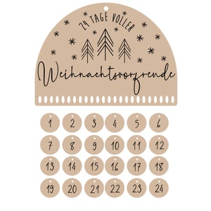 Advent calendar 24 days full of Christmas anticipation - laser and plotter file in svg, dxf, png
