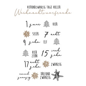 Adventskalender Weihnachtsvorfreude - Plotter- und Laserdatei in svg, dxf, png