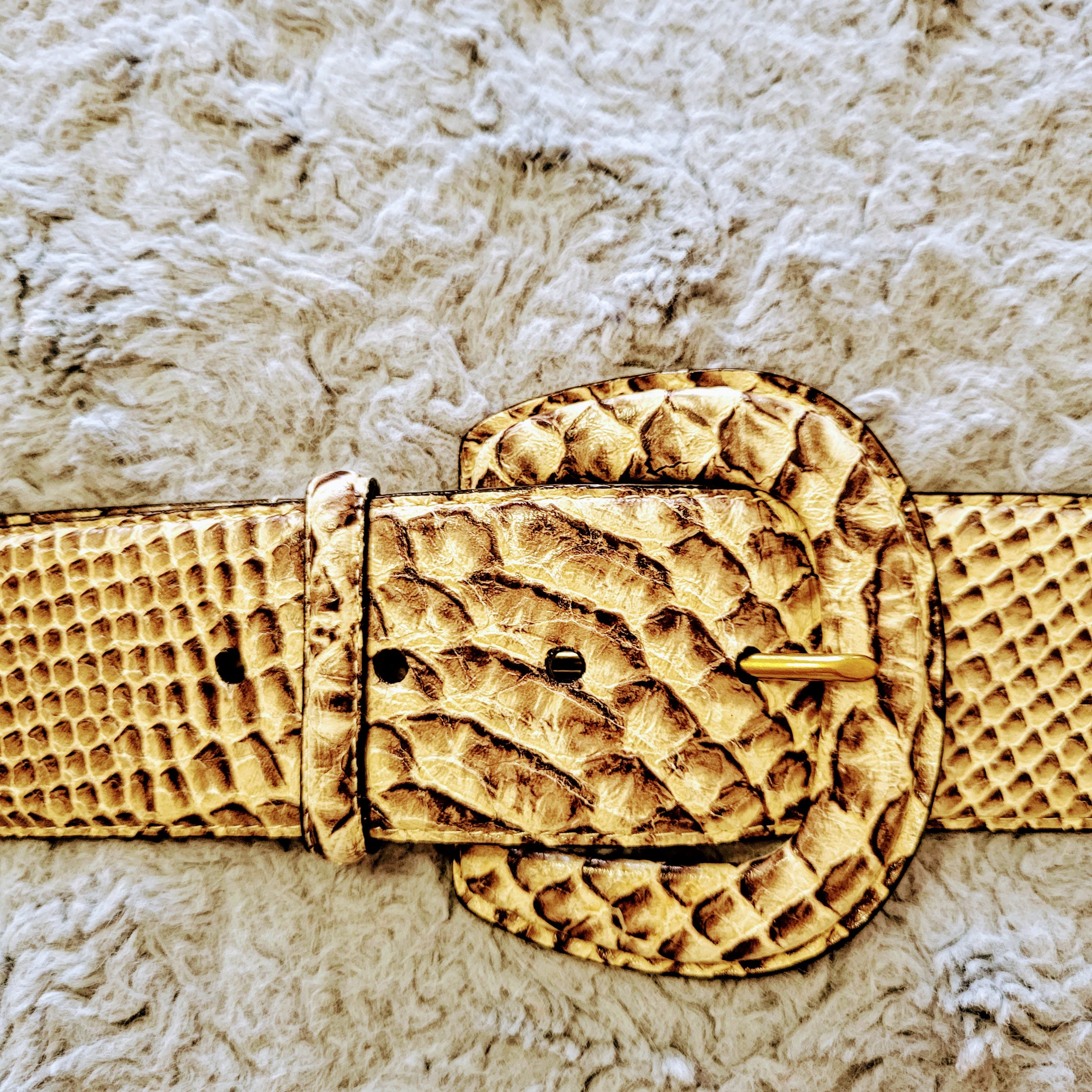 Lauren Ralph Lauren Beige Snake Print Belt‎ Size Large Women main image 3