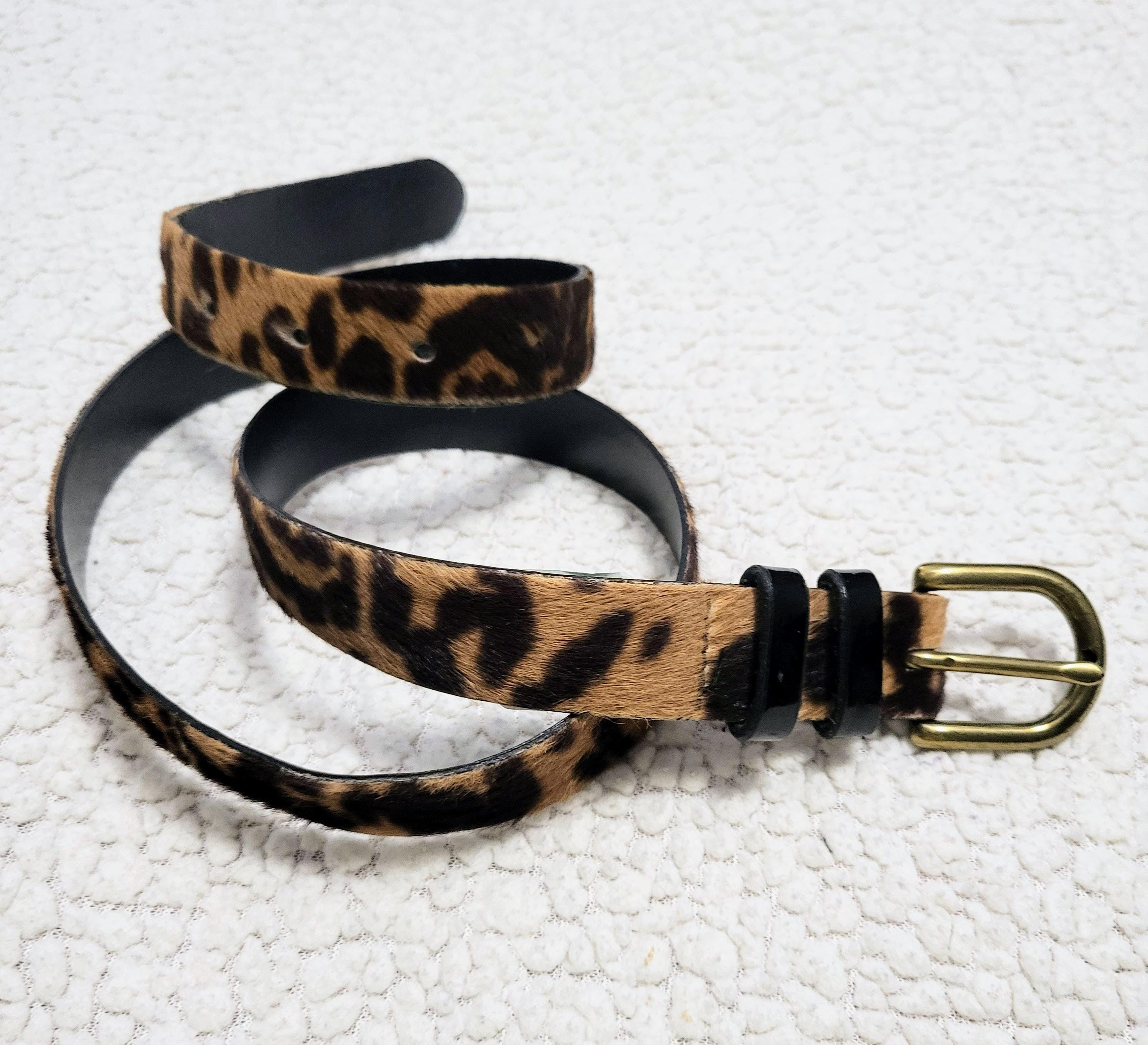 J Crew Cheetah Hair Belt (brass buckle) Skinny Calf Hair Belt In Leopard For Women | J.Crew main image 2