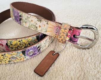 Vintage Croc Embossed Wide Fuchsia Belt With Buckle/women  display picture 1
