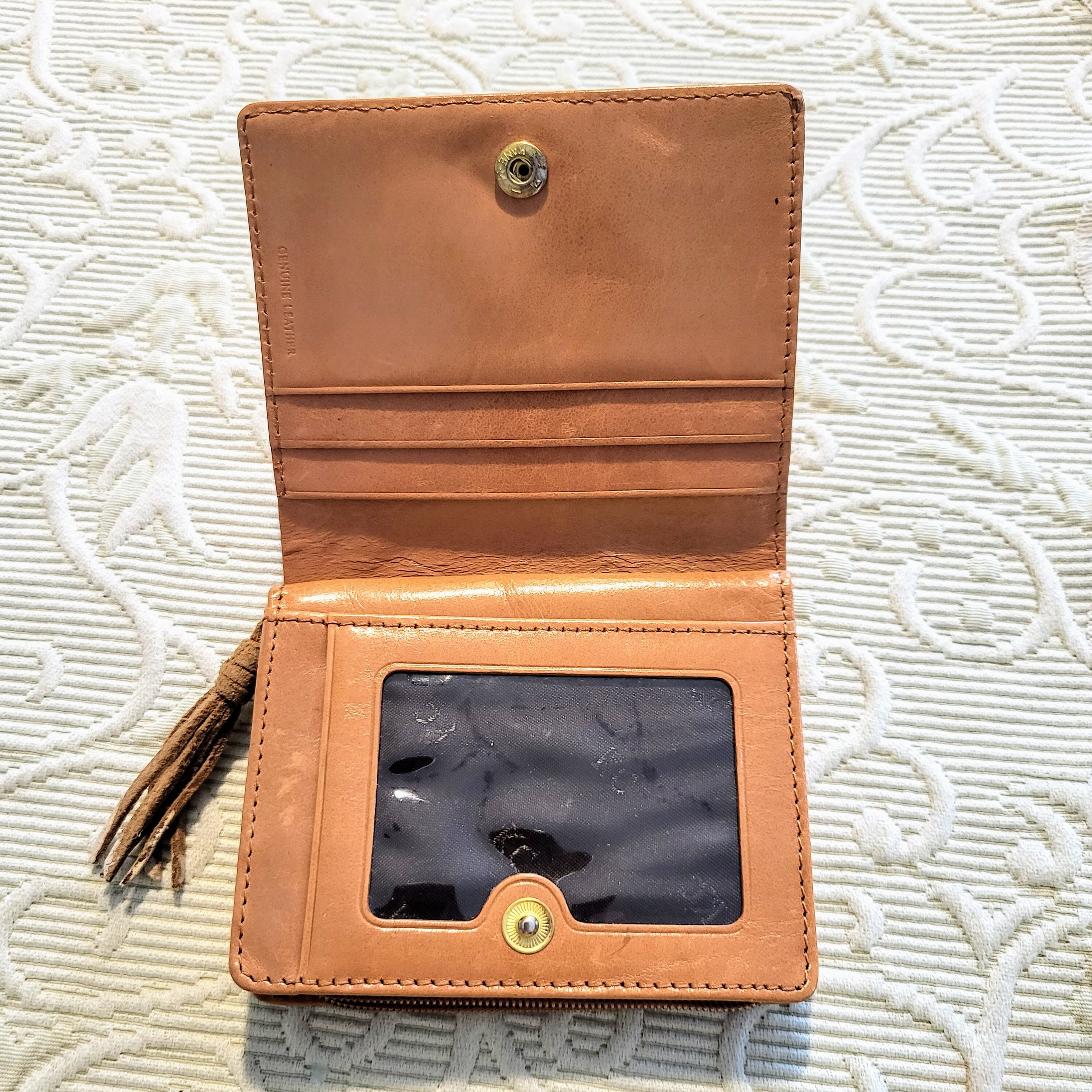 KENNETH COLE Camel Soft Leather Small Wallet/elegant Soft Caramel