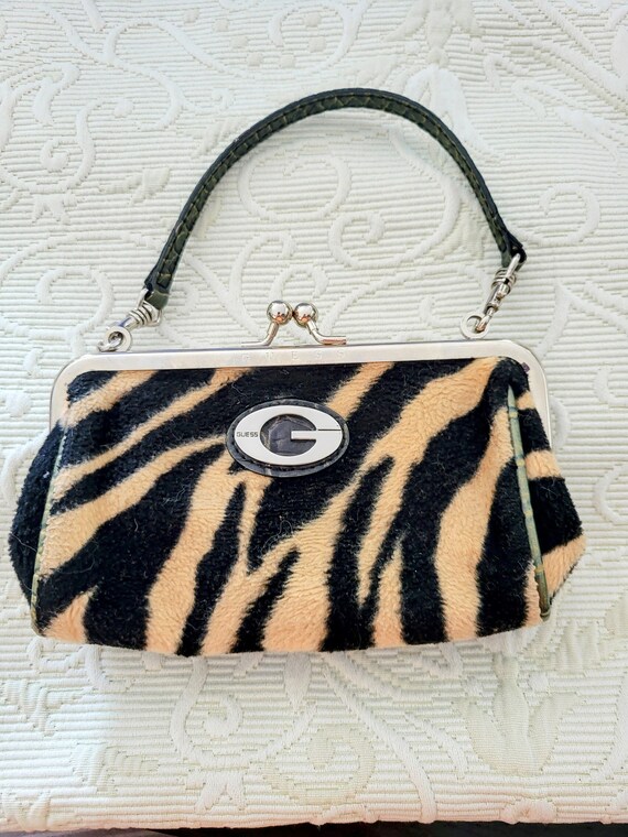 GUEES Zebra Print Mini Hand Bag/Vintage Designer … - image 1