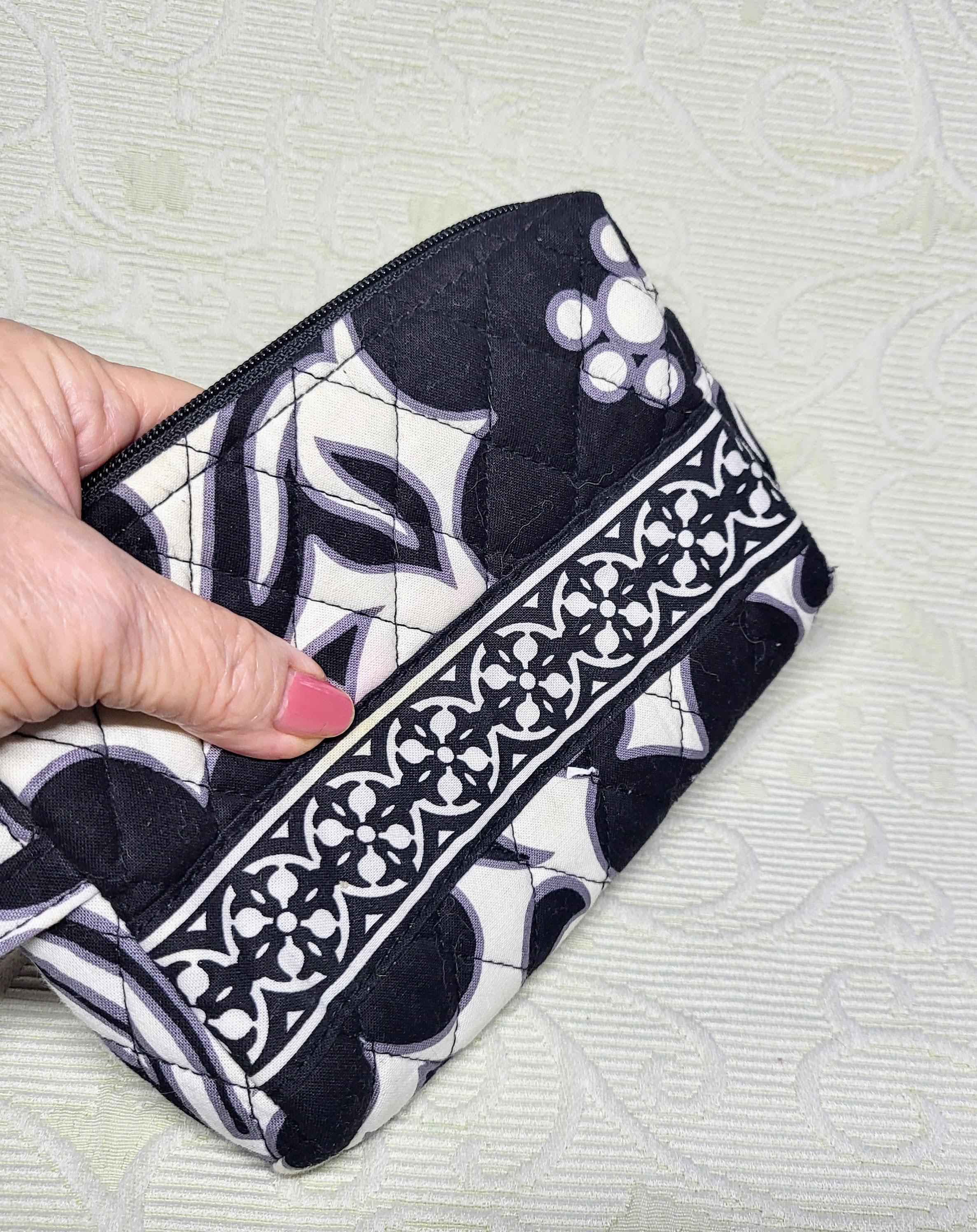 Vera Bradley mesh floral and silver, black and white, cosmetic bags Vera Bradley DELUXE TRAVEL ORGANIZER ~ Perennials Gray  main image 2