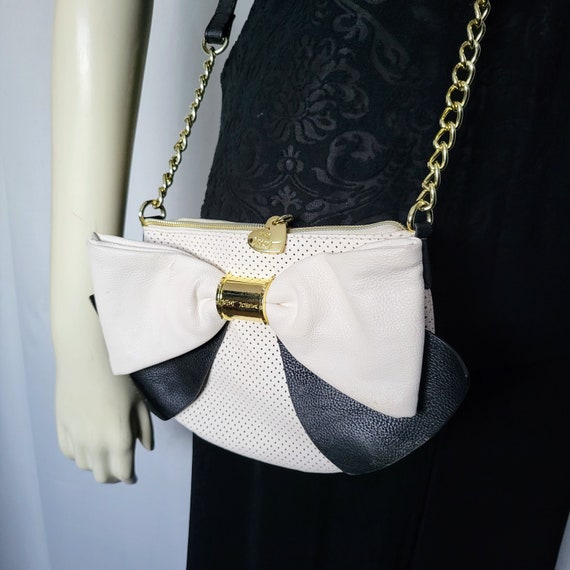 Betsey johnson black bow purse hot sale