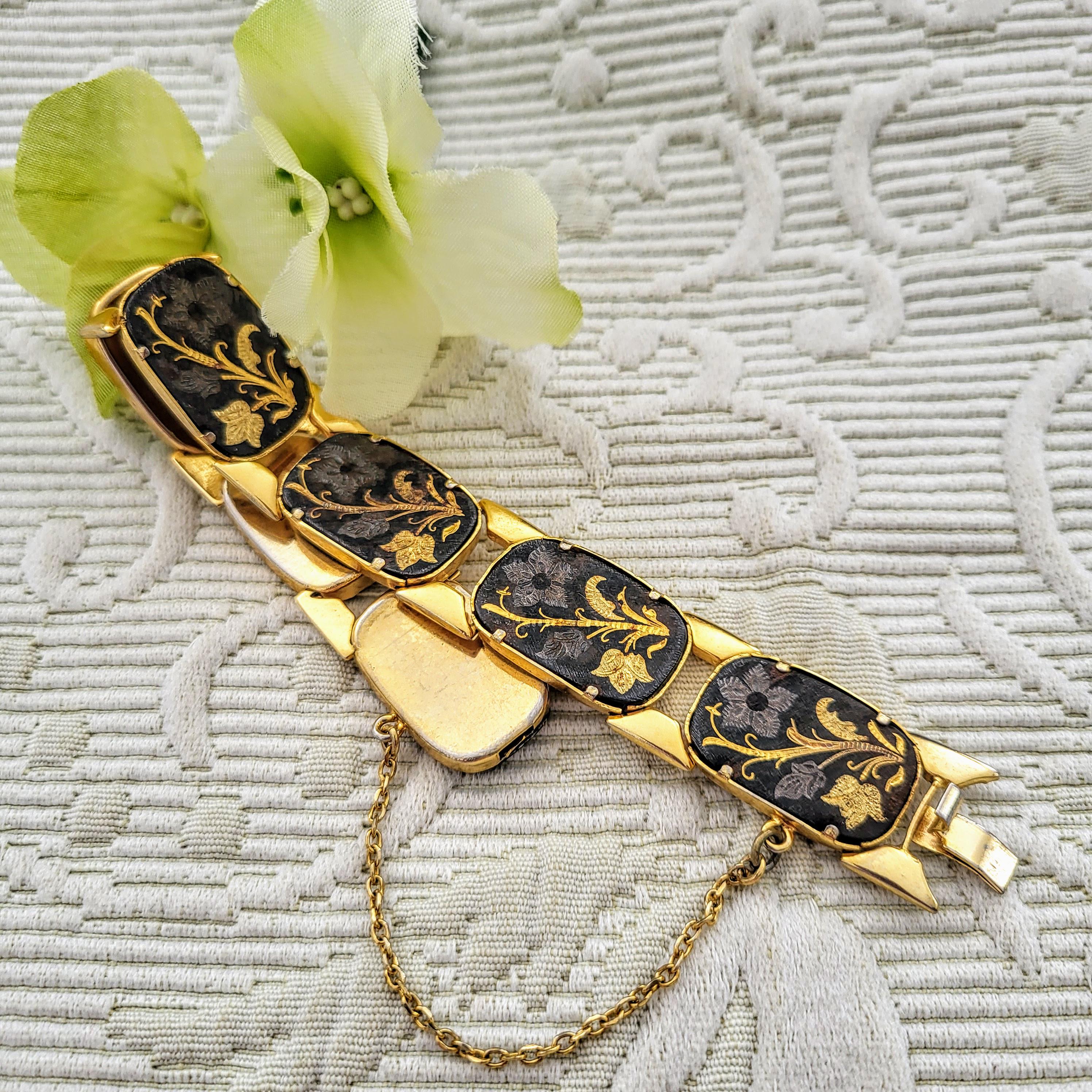 アクセサリー Toledo Spain damascene vintage bracelet DAMASCENE BRACELET MADE IN TOLEDO, SPAIN | eBay