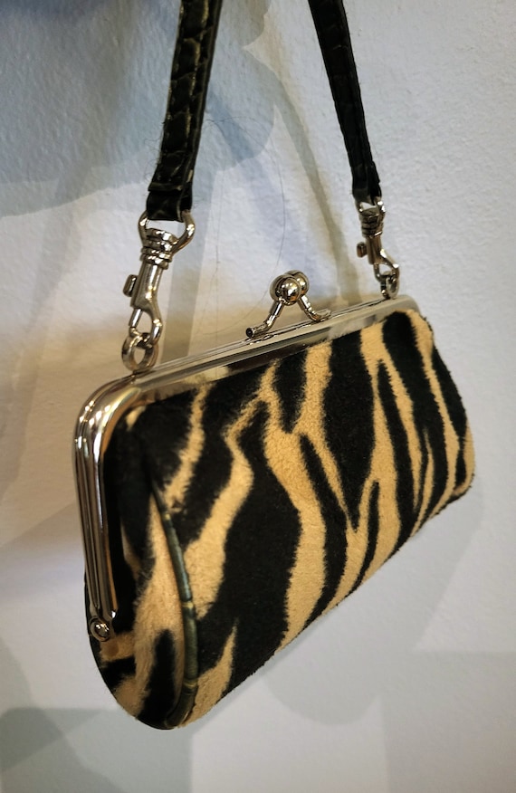 GUEES Zebra Print Mini Hand Bag/Vintage Designer … - image 5