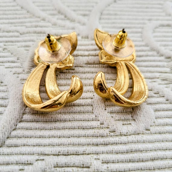 Boucles d'oreilles dorés émaillés perles pendantes IKITA