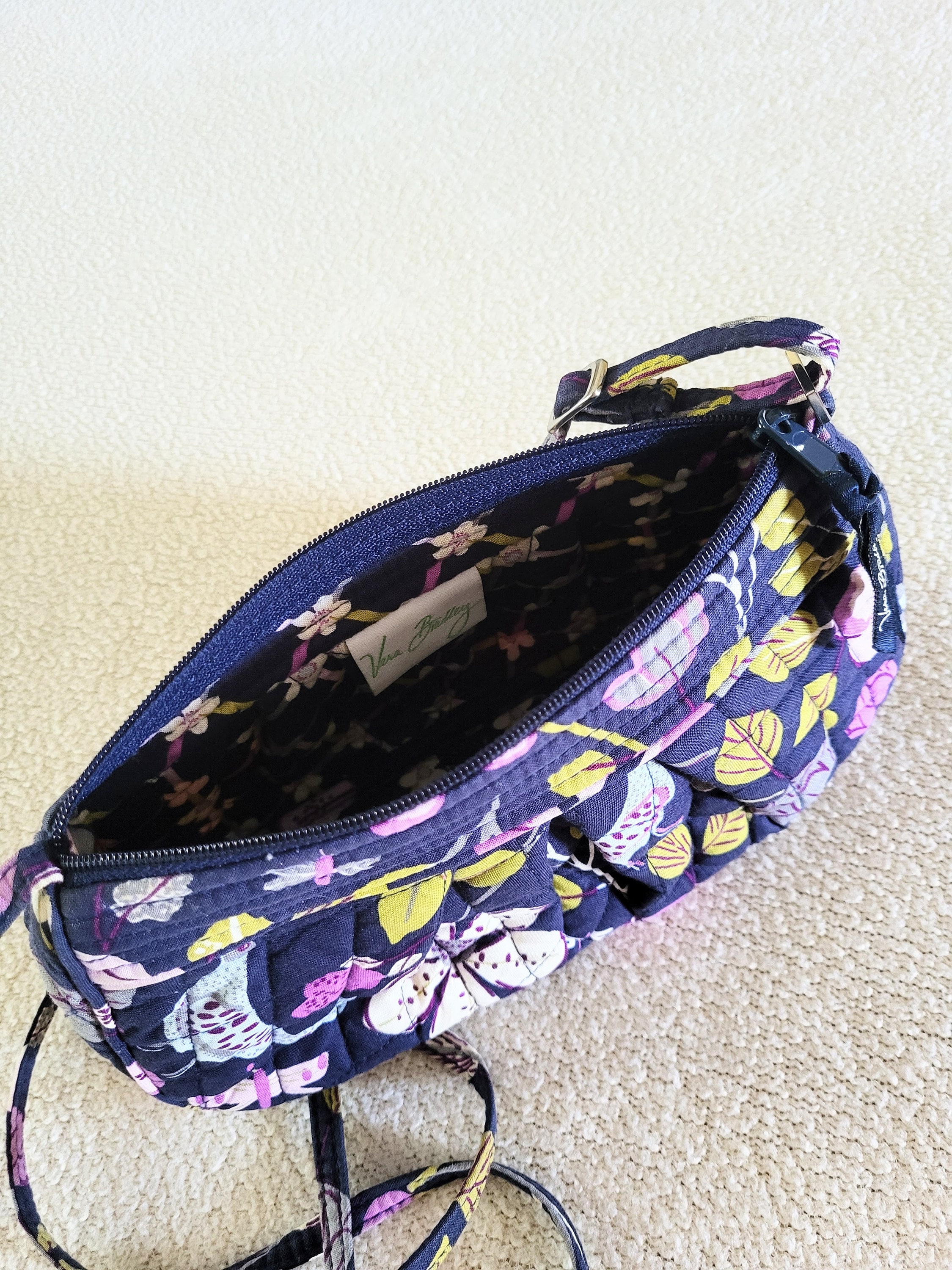 VERA BRADLEY Signature Cotton Quilted Bag/navy Pink 