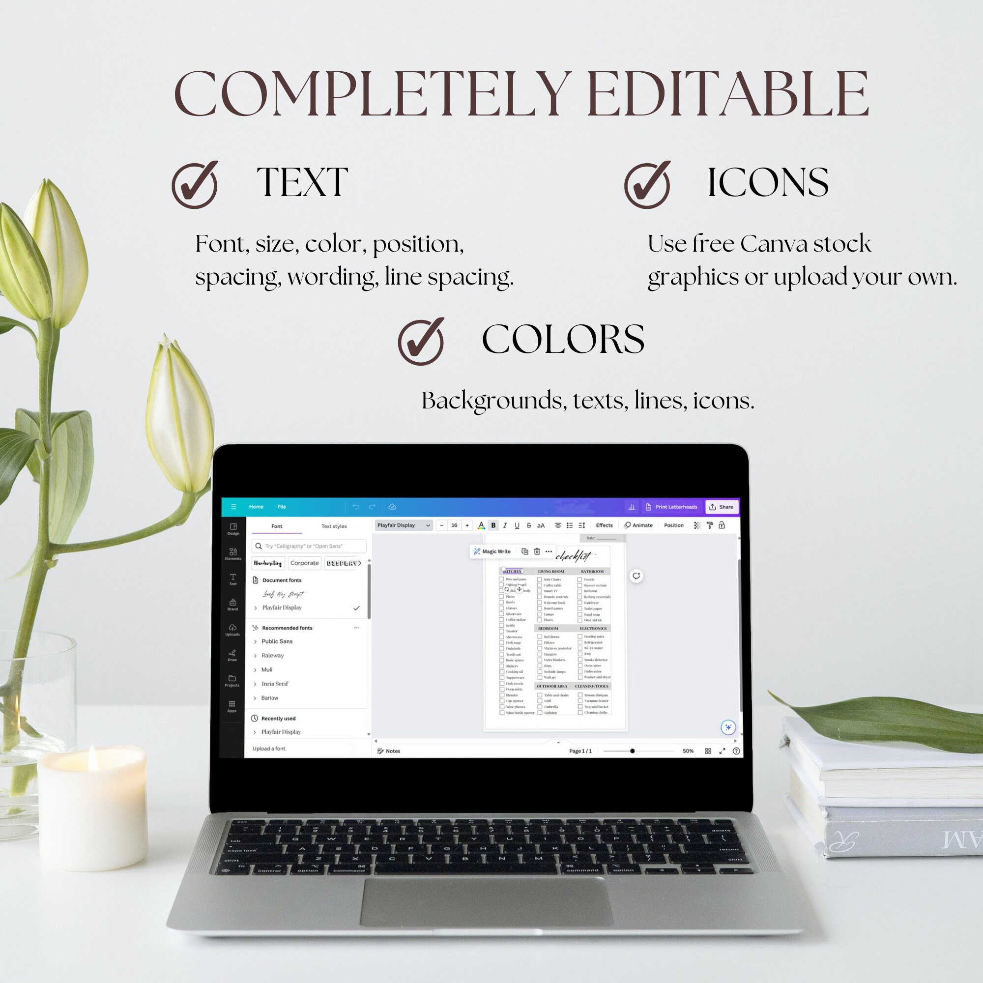 Airbnb Inventory Checklist VRBO Cleaning List Editable Template STR