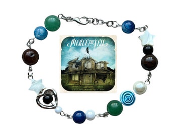 ptv piece the veil collide with the sky album themed glass bead bracelet emo aesthetic cute jewelry