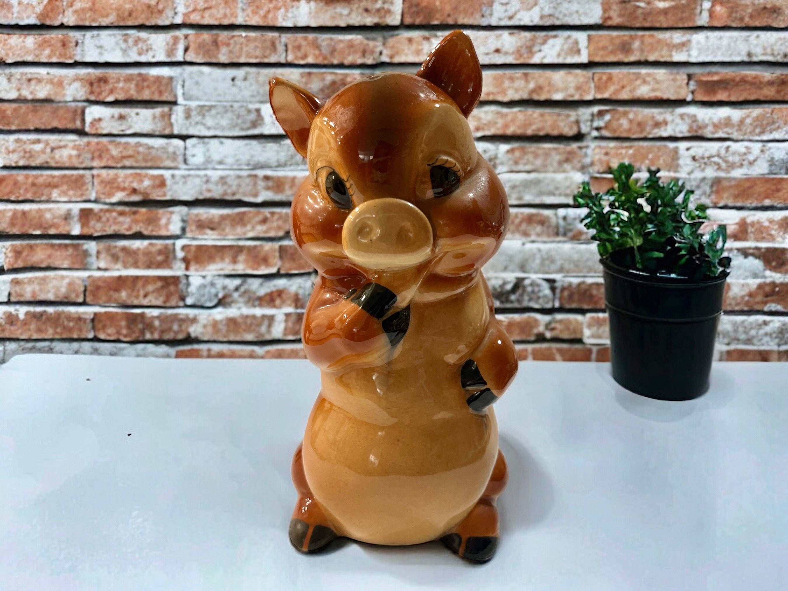 60s Ceramic Pig Japan - Etsy