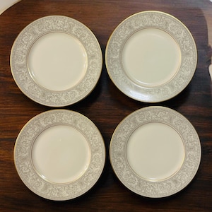 Franciscan China Set of 4  Platinum Gray Renaissance Bread Plates 6.25”