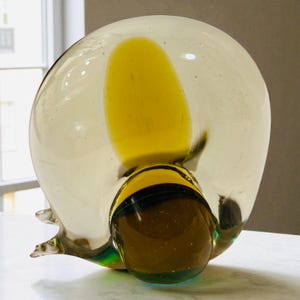 Vintage Art Glass Heavy Snail Paperweight