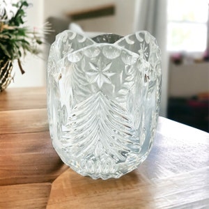 Mikasa Crystal Christmas Tree Tealight Votive Candle Holder Holiday Star