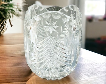 Mikasa Crystal Christmas Tree Tealight Votive Candle Holder Holiday Star