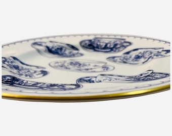 Vintage Royal Worcester Cup of Cups Plate, Blue and White Teacup