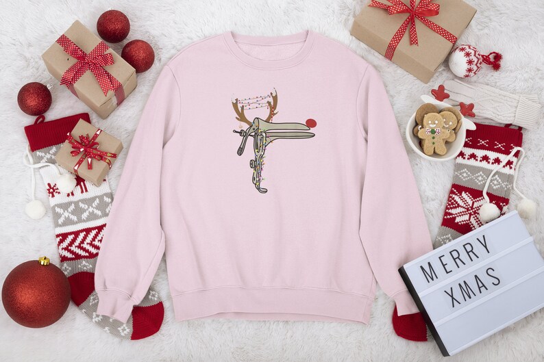 Christmas Speculum Nurse Sweatshirt Reindeer Speculum Etsy