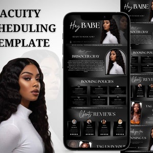 Acuity Scheduling Template Hair Stylist, Hair Acuity Website Template, Acuity Website Banner, Hair Acuity Booking Template, Luxury Banner, braids acuity, hair acuity, lash tech acuity, makeup acuity, acuity site, best seller, editable templates