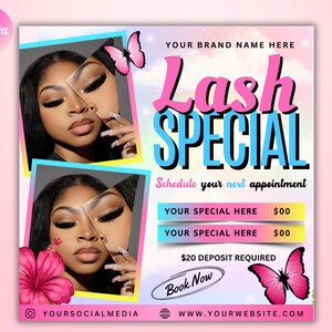 April Lash Special Flyer, Spring Lash Special Deal Flyer, Lash Special Deal Flyer, Lash Esthetician Flyer, Lash Flyer, Lash Extension, canva image 2