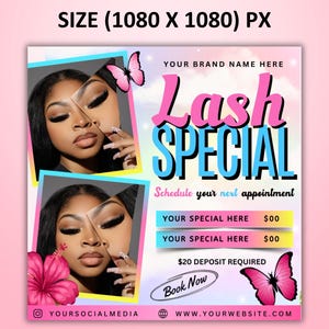 April Lash Special Flyer, Spring Lash Special Deal Flyer, Lash Special Deal Flyer, Lash Esthetician Flyer, Lash Flyer, Lash Extension, canva image 4