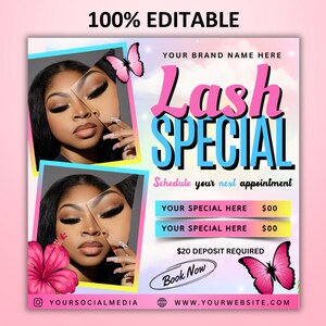 April Lash Special Flyer, Spring Lash Special Deal Flyer, Lash Special Deal Flyer, Lash Esthetician Flyer, Lash Flyer, Lash Extension, canva image 3