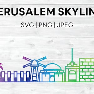 Projeto do horizonte de Jerusalém | Horizonte da cidade SVG, PNG, JPEG