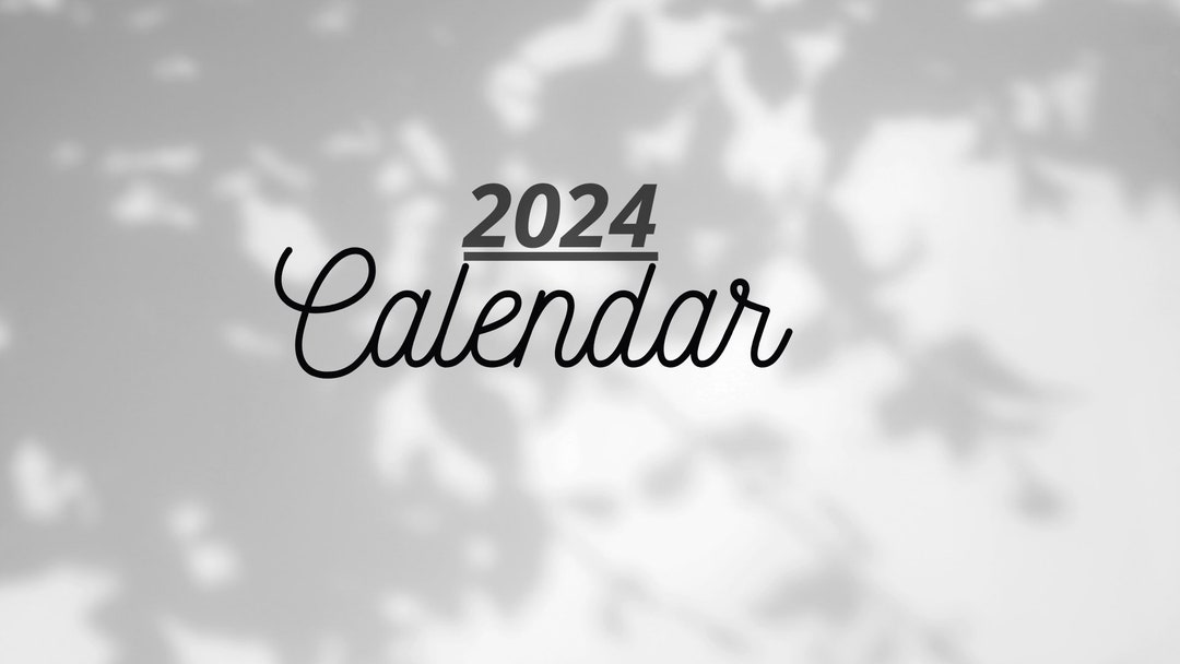2024 Flower Calendar Printable 2024 Calendar Digital Etsy Sweden