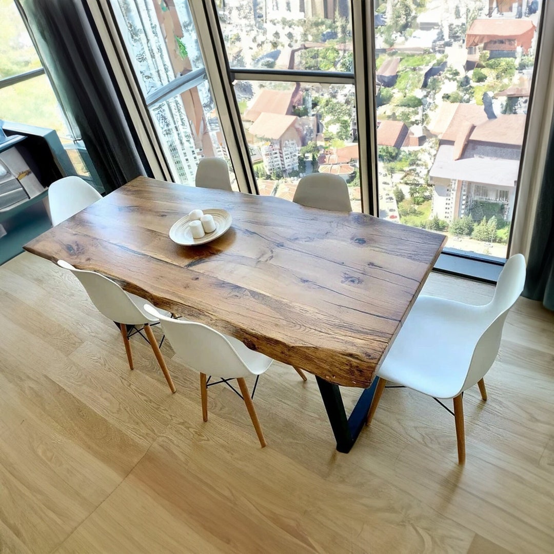 Dining Room Furniture Living Edge Dining Table Kitchen - Etsy UK