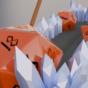 Elevate your space with this unique, 3D-printable incense holder designed for tabletop gamers and fantasy lovers alike. This STL file features an intricately detailed incense holder adorned with gaming dice and mystical crystals.