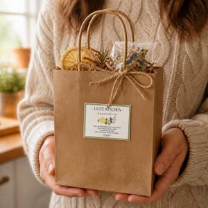 Geschenkanhänger „Gemütlicher Kochtopf“ zum Ausdrucken | Anhänger für Herd-Potpourri | DIY-Geschenkidee für die Küche | Anhänger für ein warmes Zuhause mit Duft | Druckbares Etikett
