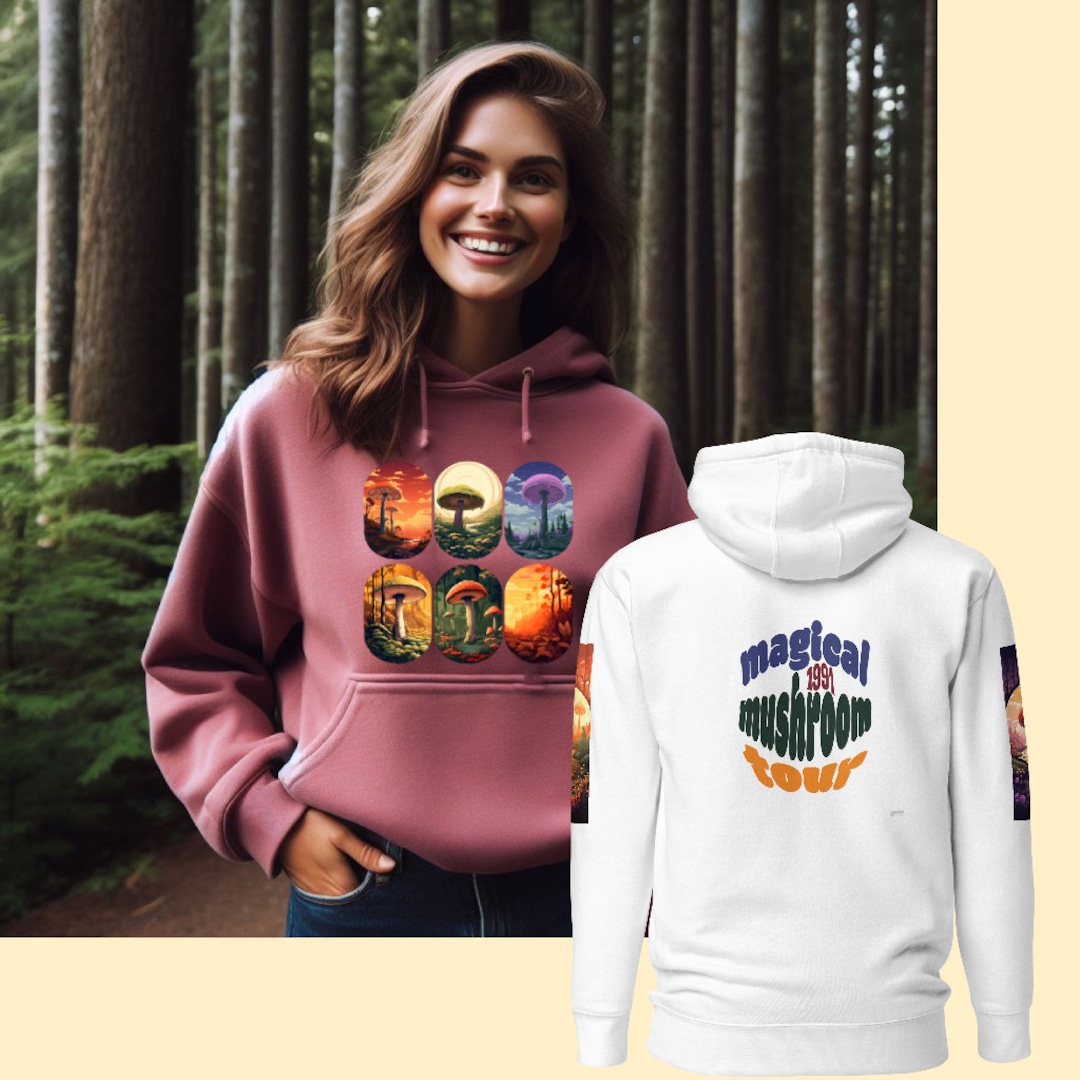 Mushroom Hoodie, Mushroom Shirt, Preppy Mushroom Crewneck, Aesthetic ...