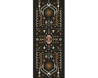 the 'sol' yoga mat - Microfiber Suede Yoga Mat with Tribal Mandala Design | Non-Slip, Eco-Friendly Mat for Yoga, Pilates,