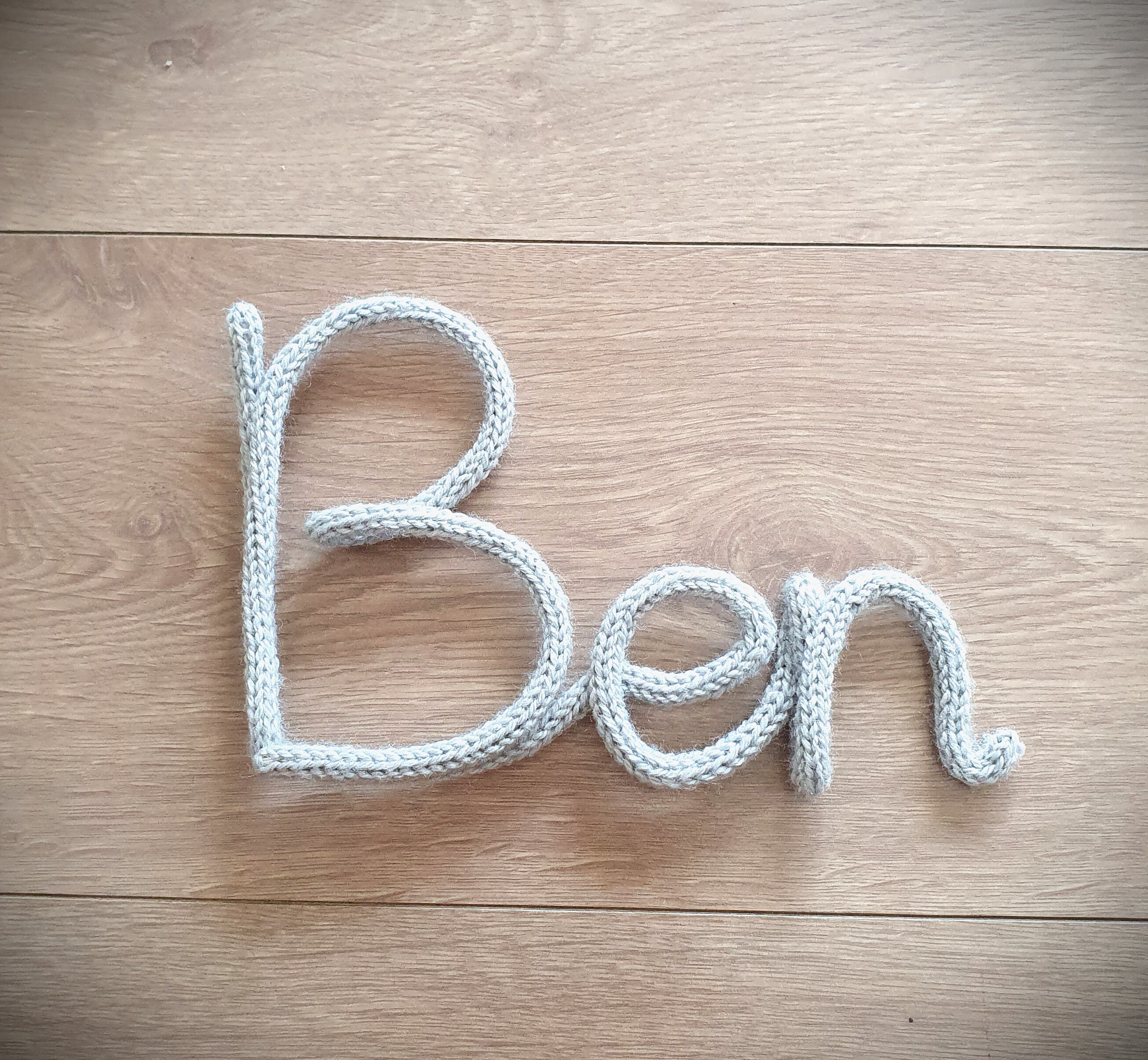 Wool Lettering Name Plate Door Sign Personalized Knitted - Etsy