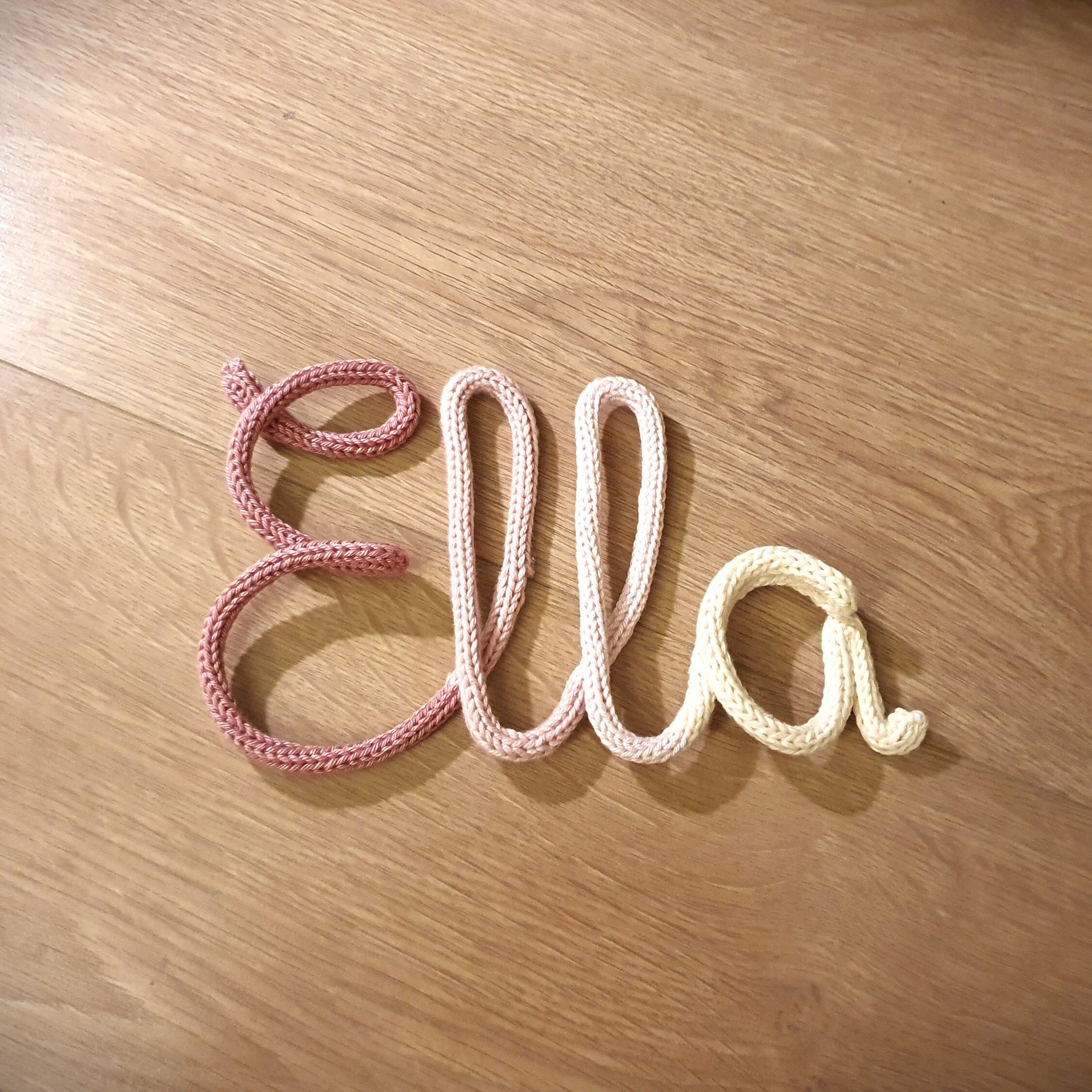 Wool Lettering Name Plate Door Sign Personalized Knitted - Etsy