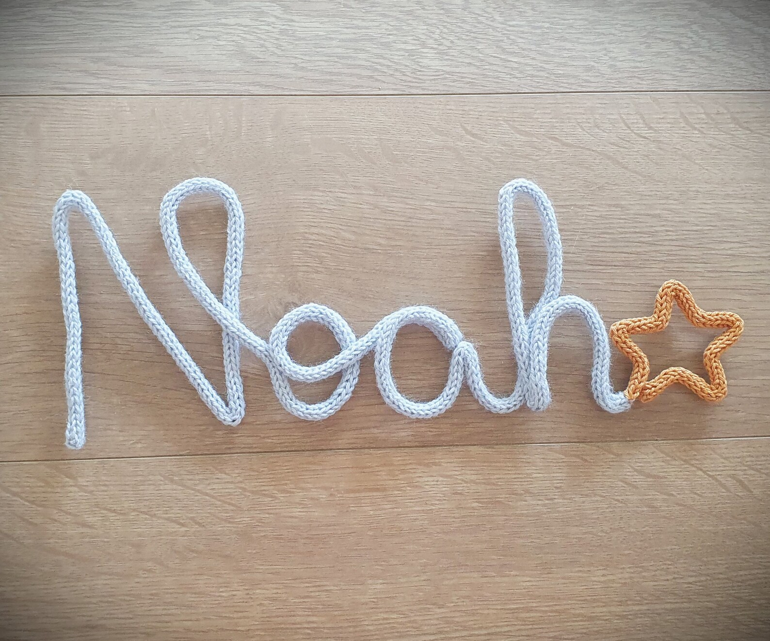 Wool Lettering Name Plate Door Sign Personalized Knitted - Etsy