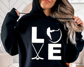 Hockey Love Hoodie, Hockey Player Hoodie, Hockey Lover Gifts, Hockey Coach Gift Hoodie, Ice Hockey Sweatshirt, Hockey Lover Sweatshirt