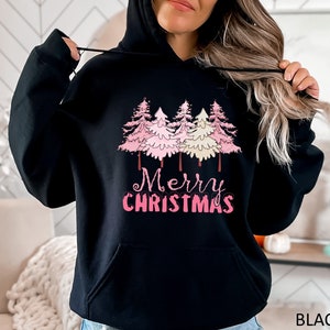 Merry Christmas Hoodie, Christmas Gift Hoodie, Xmas Gift Sweatshirt, Christmas Party Hoodie, Holiday Gift Hoodie, Christmas Trees Sweatshirt