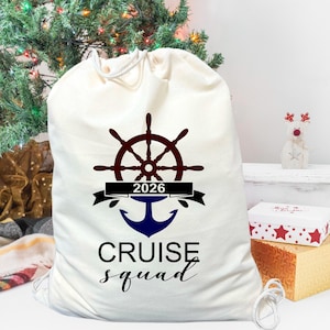 Cruise Trip Backpack, Cruise Squad Backpack, Cruise Vacation Gift Bag, Cruise Drawstring Bag, Beach Gift Bag, Family Matching Cruise Bags