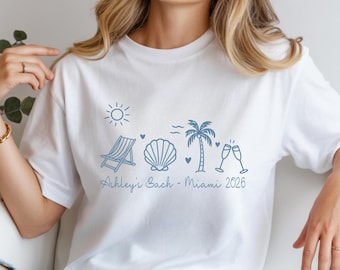 Custom Location Bach Shirt, Custom Bachelorette Shirt, Matching Bach Shirts, Bridesmaid Shirt