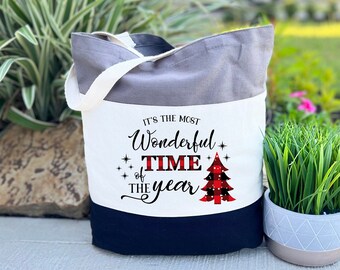 Christmas Bag, Merry Christmas Gift For Woman, It's the Most Wonderful Time Of The Year, Merry Christmas Gift Bag, Christmas Family Gift Bag