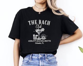 Custom Bridal Personalized Gift, Beach Bachelorette Party Shirt, Personalized The Bach Club Shirts Girls Weekend